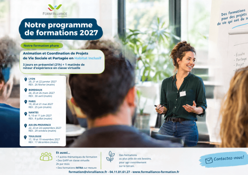 FORM’ALLIANCE DÉVOILE SES SESSIONS DE FORMATION 2027 !